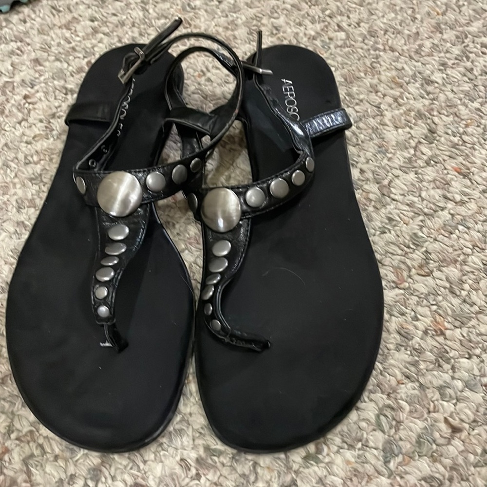 Aerosoles black sandals